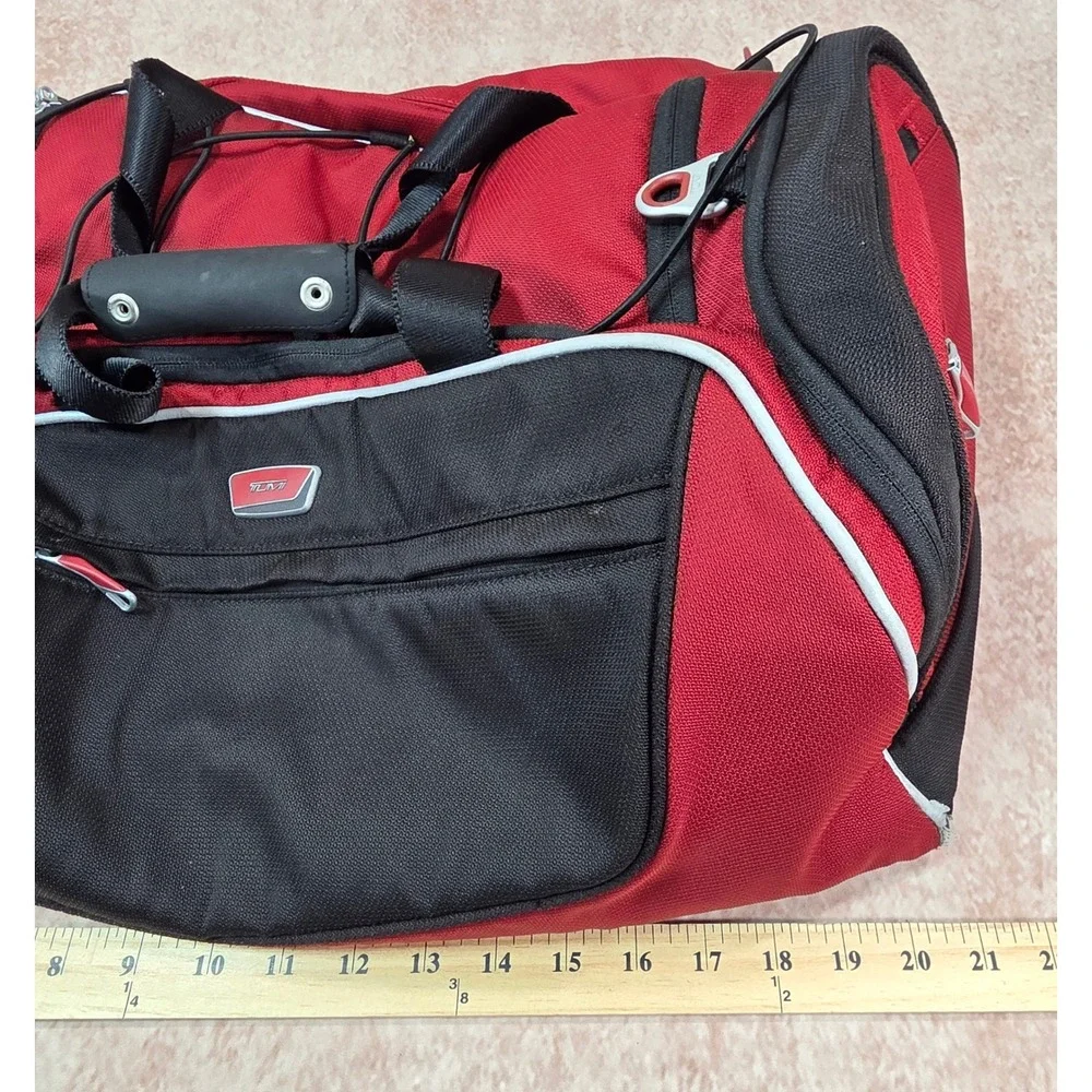 Tumi Ducati Corse Duffel Travel Bag Red Black Motorcycle Style 65150RCE